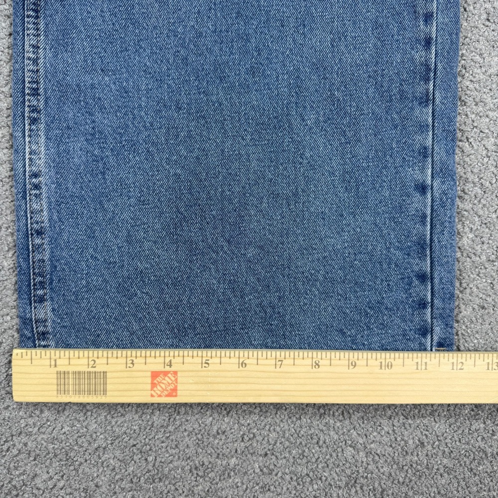 Y2K Calvin Klein Wide Leg Jeans Women's 25 Blue Medium Wash High Rise Baggy Fit - Picture 8 of 11